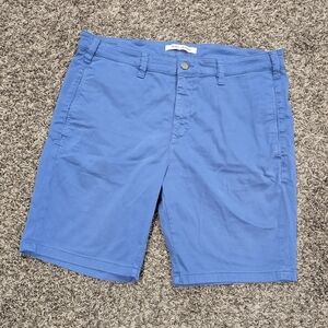 Mavi Jean Simon Stretch Shorts Blue Flat Khaki Chinos Mens Size 38